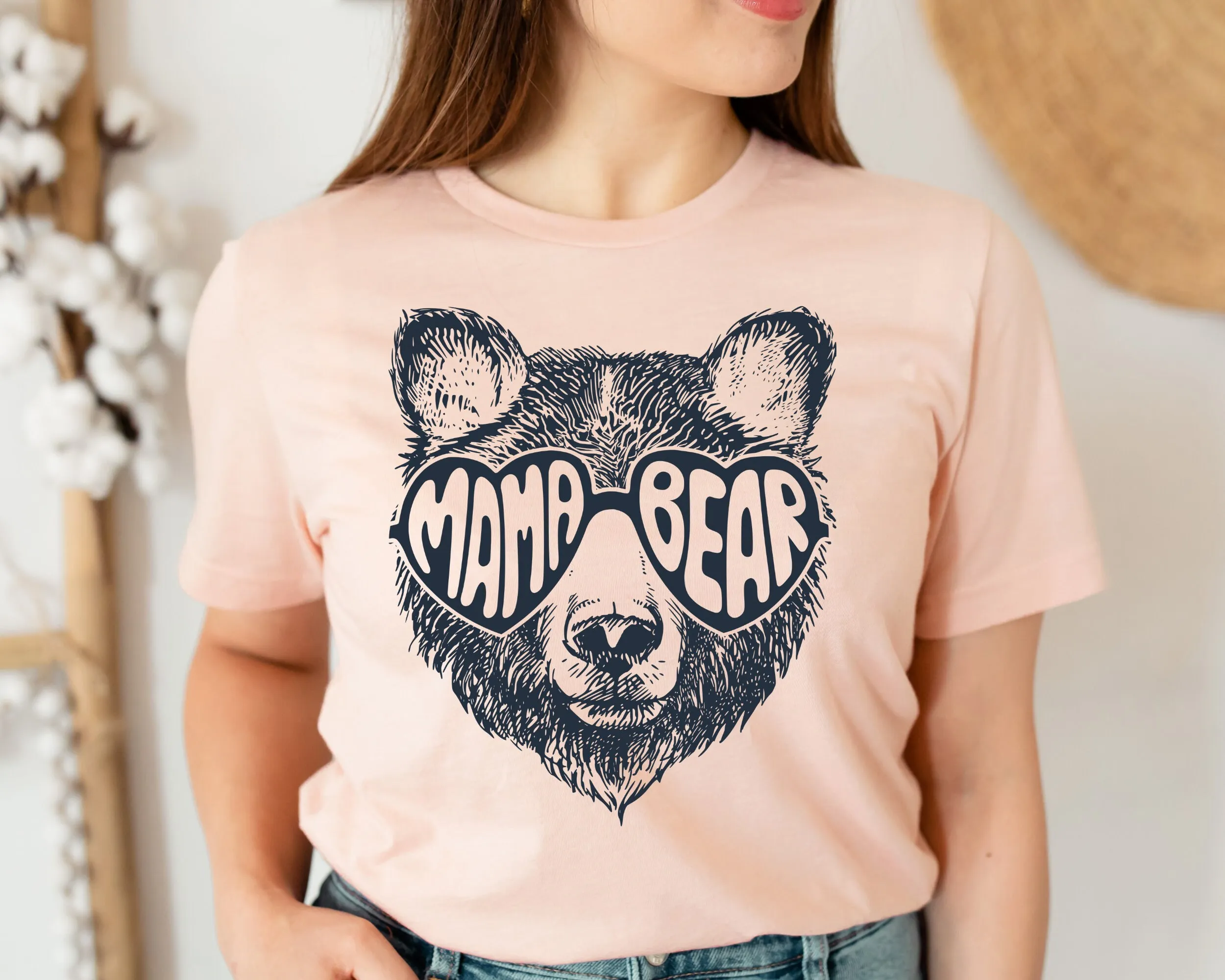 

Футболка «Мама Медведь» День матери для мамы Baby Shower S Animal Naturel Lover Cute Life