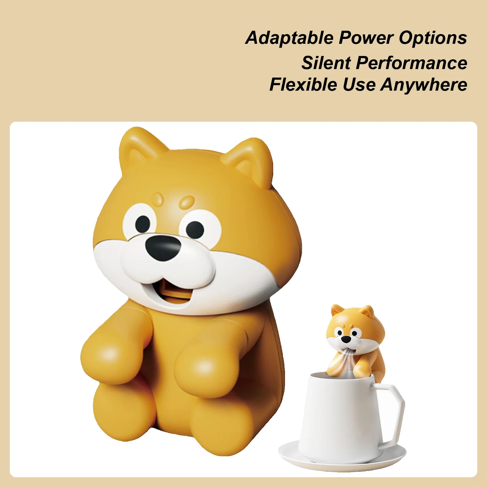 

Портативный мини-вентилятор-прищепка в форме собаки, перезаряжаемый, для охлаждения горячих напитков, супов, еды, чашек и кружек