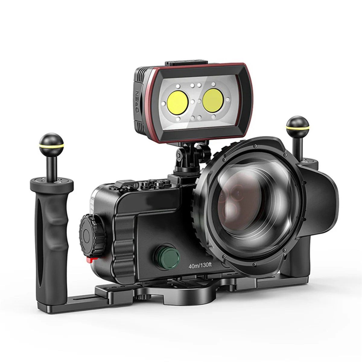 For SLR Camera 67mm Portable Waterproof Wide Angle Dome Port Lens Housing Case Underwater Diving Parts,20.8x19x8.3cm