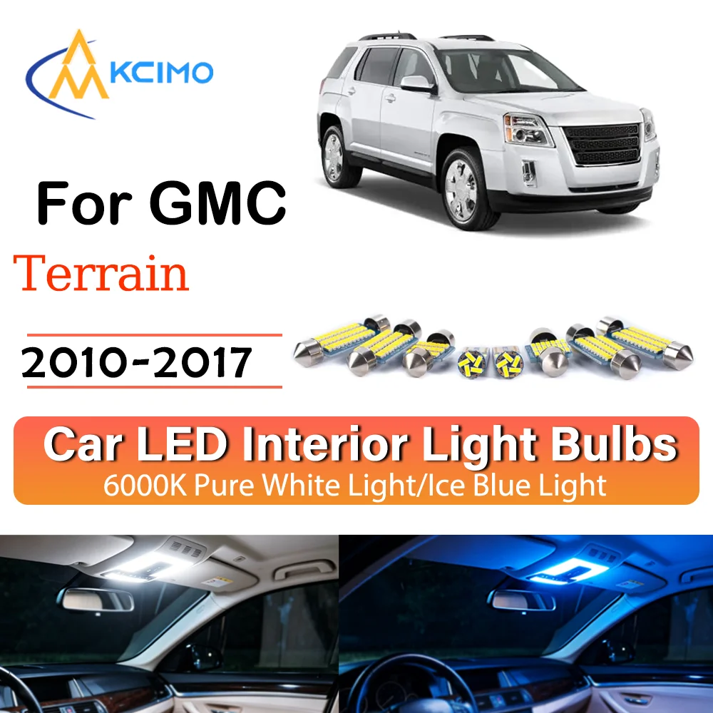 

High Quality LED Interior Lights For GMC Terrain 2010-2017 Two Colors Choice Super Bright Easy Install Decor