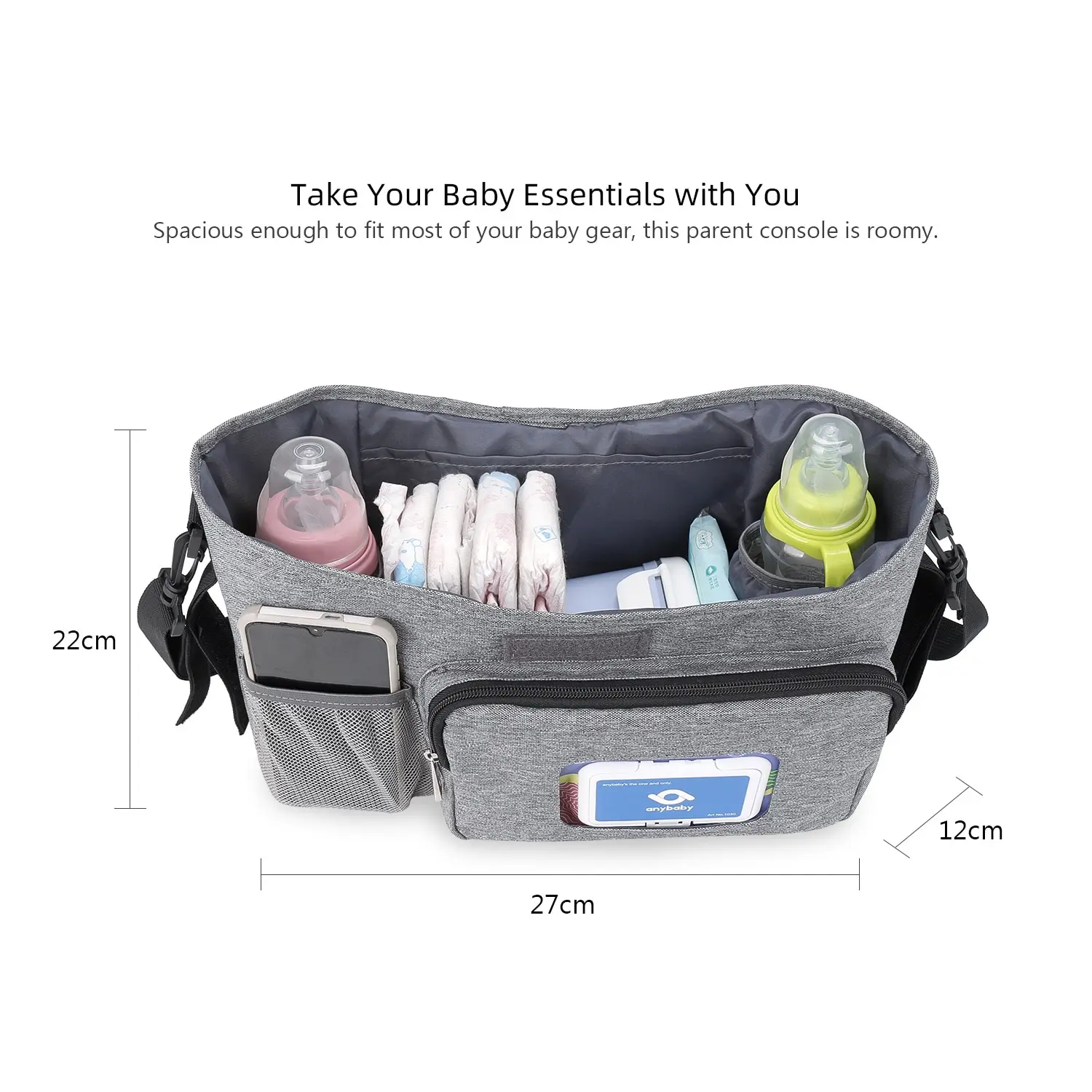 Porta pannolini Mom Baby Organizer Borsa universale per passeggino con portabicchieri isolati