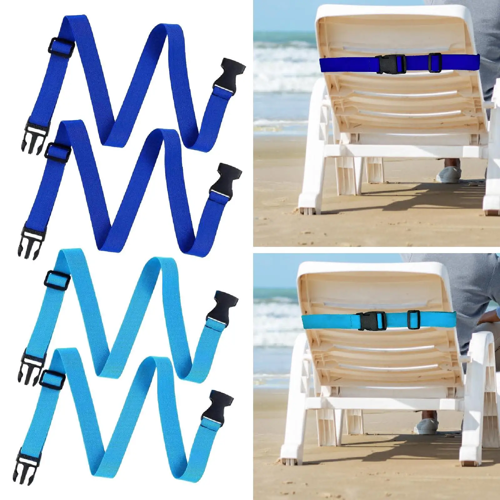 2 pezzi sedie da spiaggia fasce per asciugamani allungabili clip porta asciugamani cinghie elastiche portatili antiscivolo per forniture per feste in nave vacanze