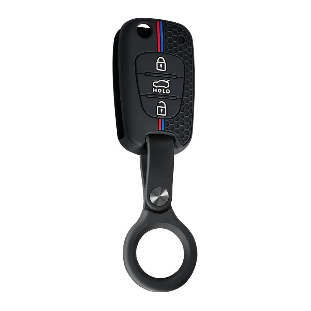 For KIA RIO Soul Optima Ceed K2 K3 K5 Pride For Hyundai Elantra Accent i20 i30 ix35 Car Flip Key Case Cover Shell Fob Keychain - view 2
