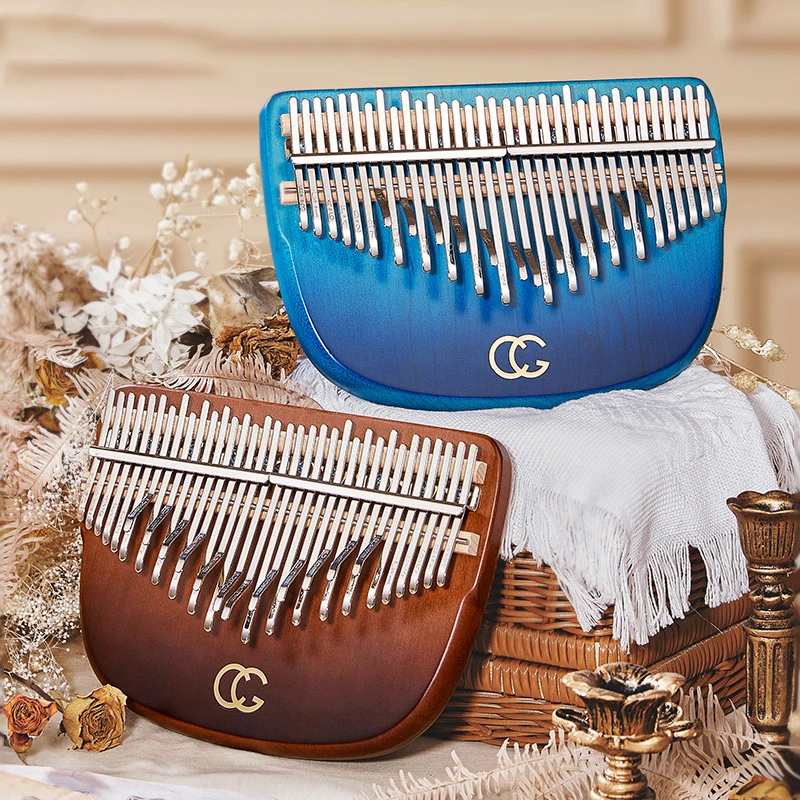 

34 Keys Kalimba Professional Thumb Piano Beech Wood Wallet Appearance Children Birthday Gift Keyboard Instruments With Parts