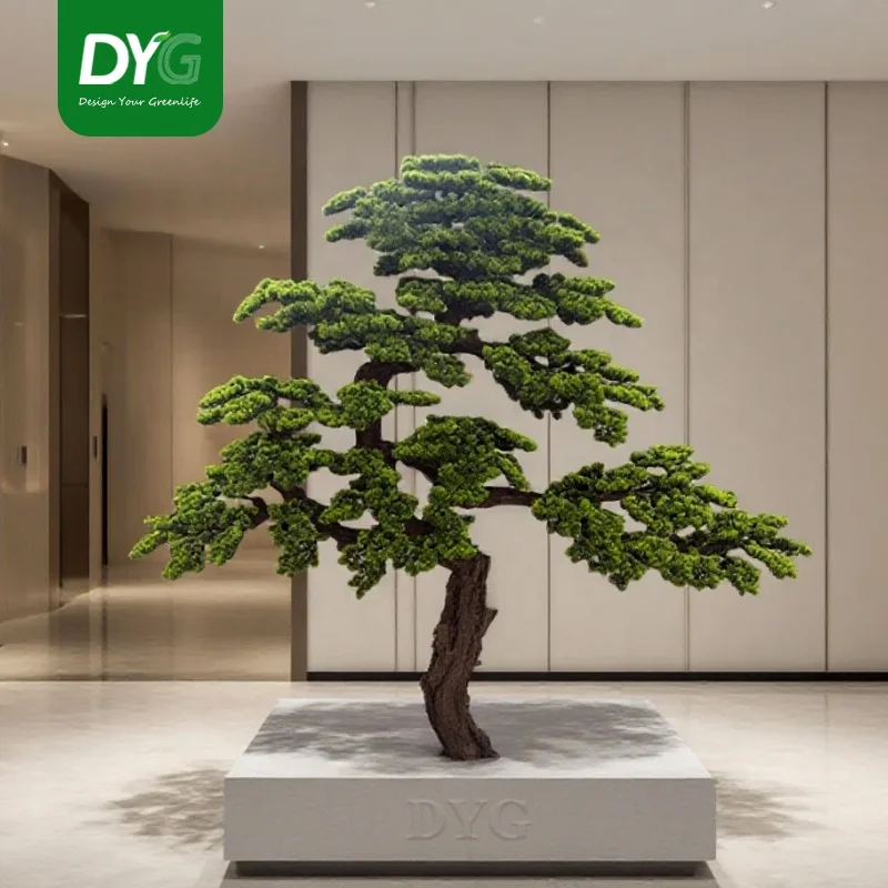Custom Large Outdoor Indoor Artificial Bonsai Tree Artificial Green Pine Tree for Garden Centerpiece Decor