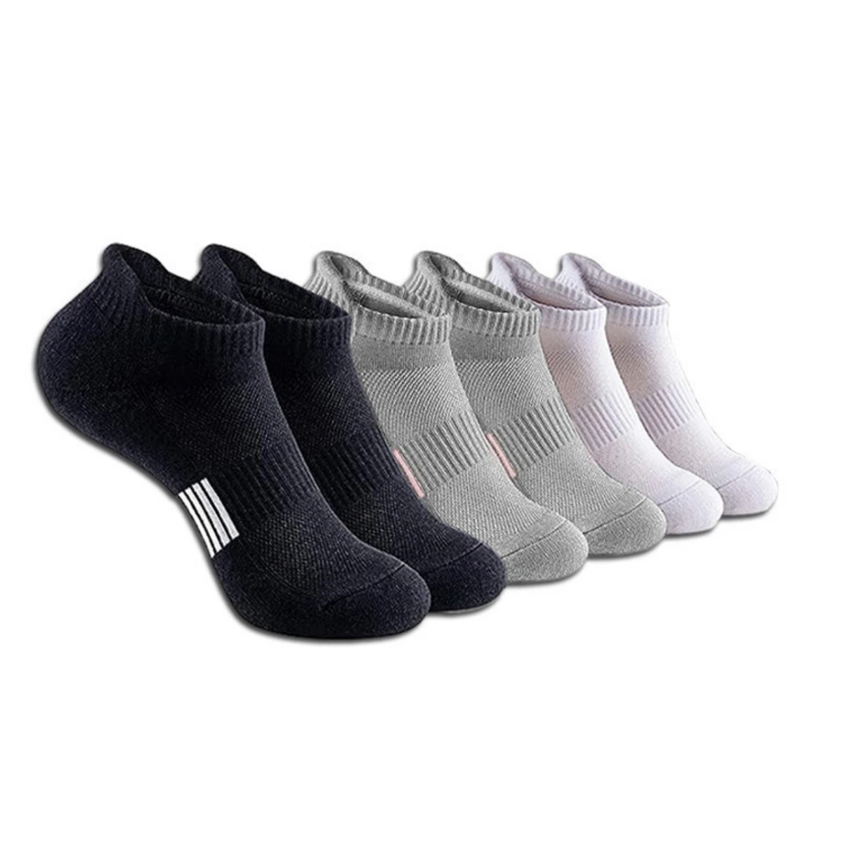 Unisex Athletic Ankle Socks – Heel Tab Design, Stay-in-Place Fit, Breathable Mesh, Ideal for Running