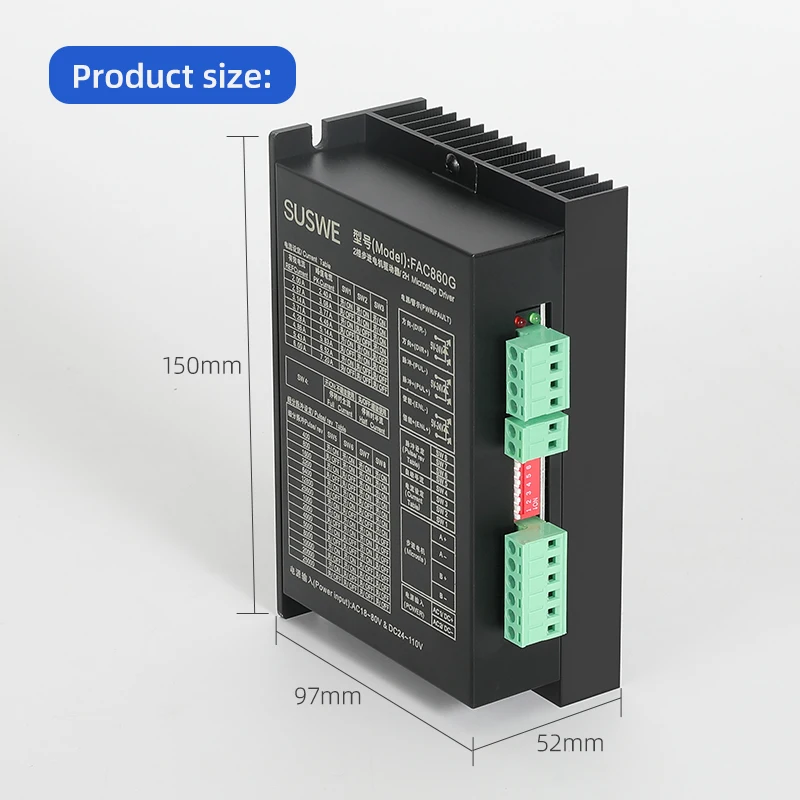 Imagem -05 - Driver de Motor Deslizante Digital Dsp de Fases Alta Precisão nó Baixo dc 24100v ca 1880v Fac860g