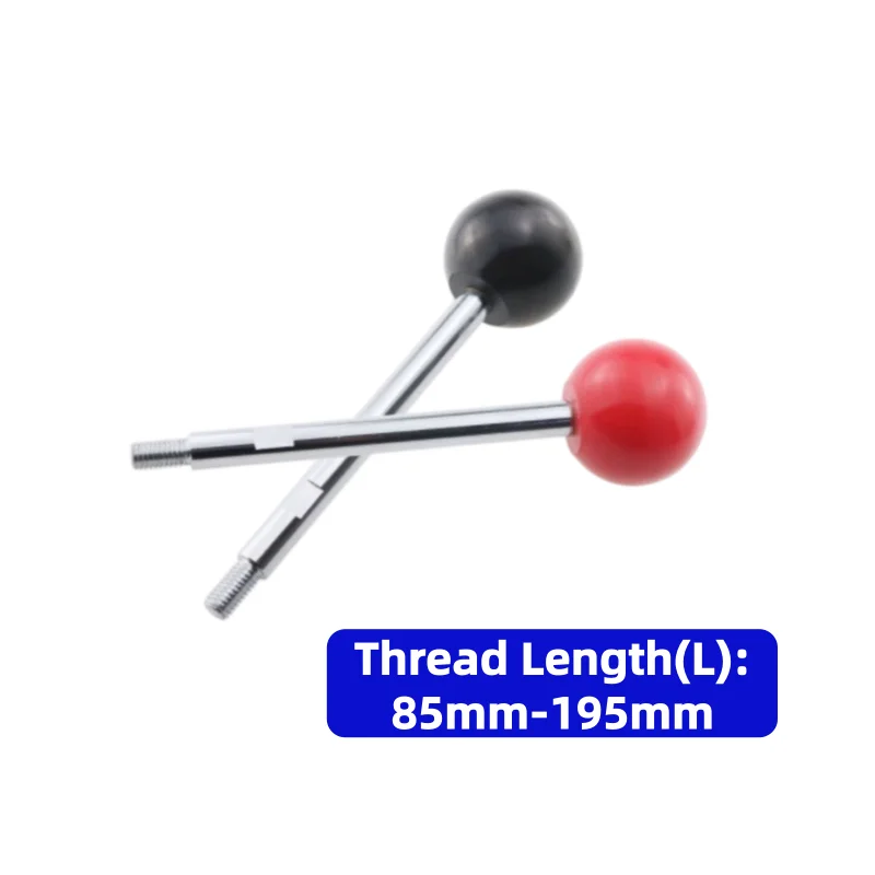 M8 M10 M12 Machine Operation Handle Lever Stainless Steel with Bakelite Ball Knob 85‑195mm for Drill Press Machine Tools