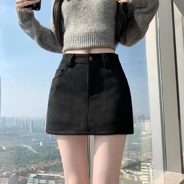 Spicy Girl Half Skirt Female 2026 Autumn New Item High Waist A Bag Buttocks