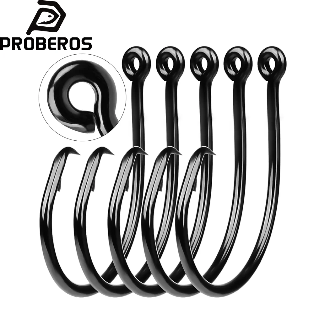 

Proberos Corrosion-Resistant Steel Hooks 20pcs Premium Carbon Steel Circle Fishing Hooks Ultra-Sharp for Saltwater & Freshwater