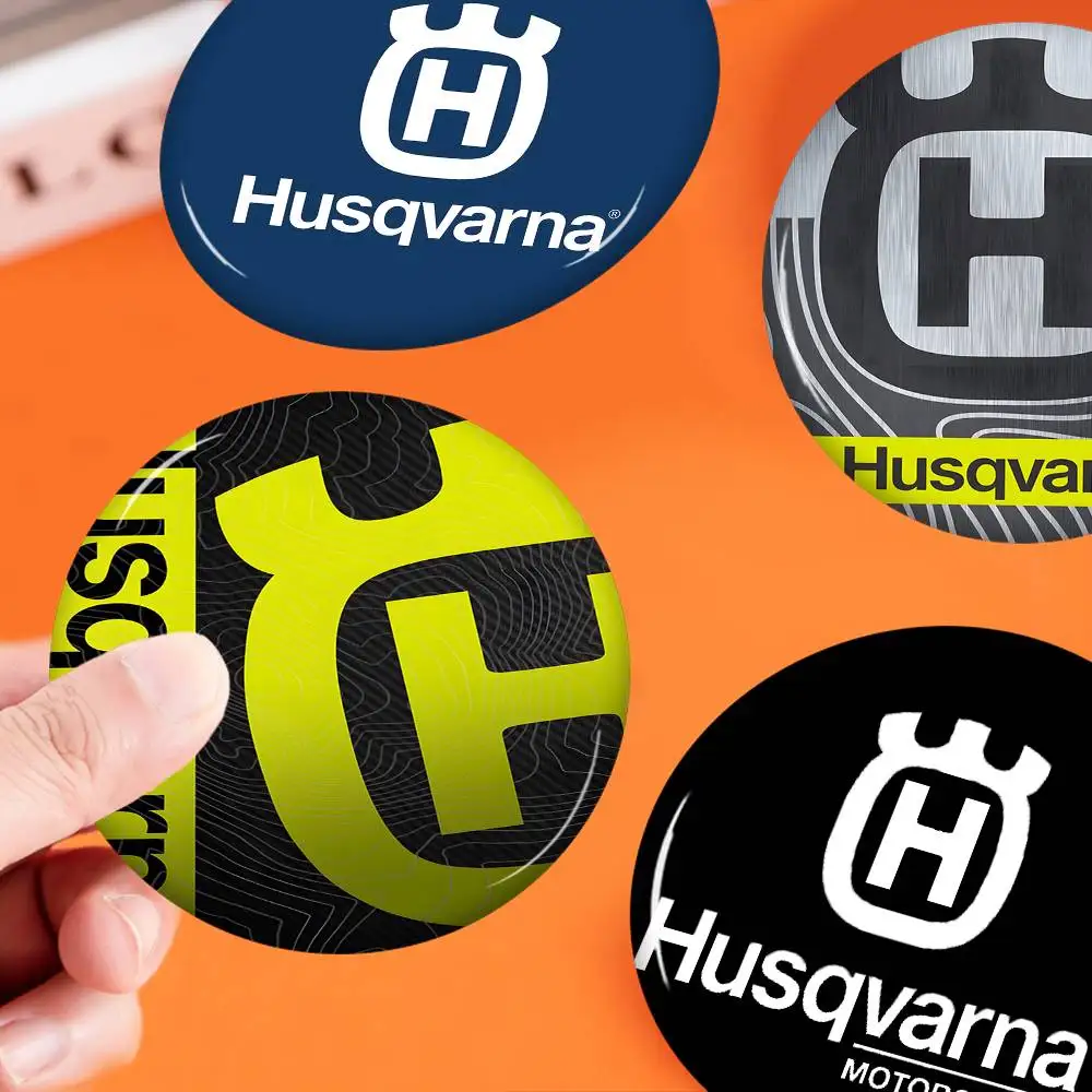 H-Husqvarna Logo Soft Button Pin Bright Printed Icon Gift For Friends Badge Collar Brooch Lapel Pin Metal