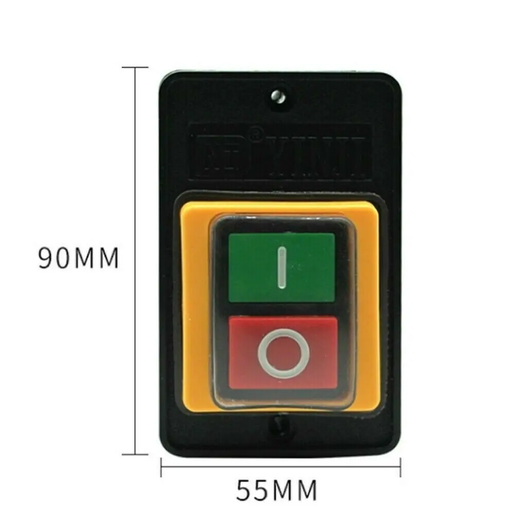 1 قطعة البلاستيك مفتاح التحكم مقاوم للماء KAO-10KH تشغيل/إيقاف الضغط على زر التبديل التيار المتناوب 220 فولت/380 فولت 10A مع قاعدة سهلة التركيب