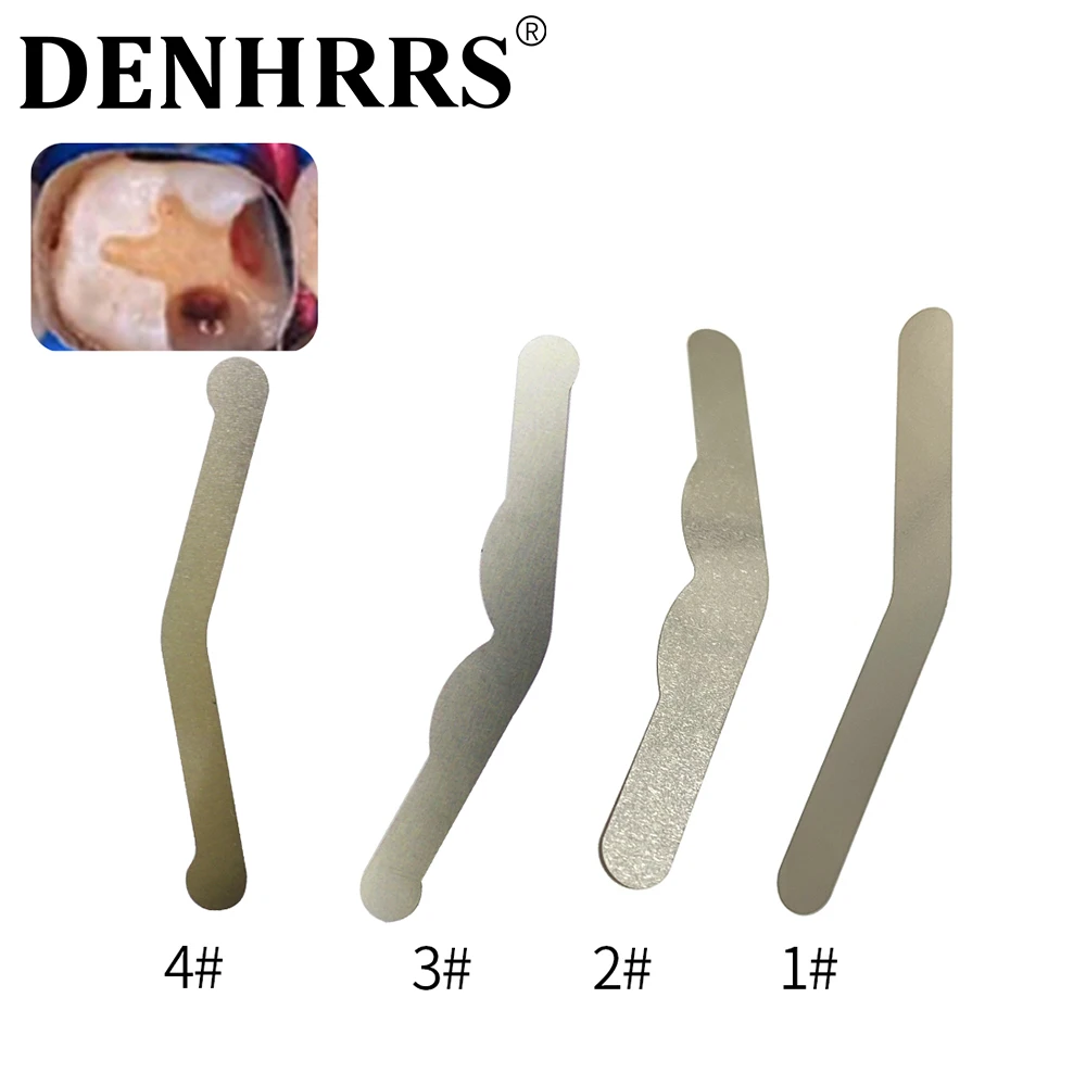20Pcs Dental Matrix Band Tofflemire 0.04mm Autoclavable Stainless Steel Universal Borad Type Flexible