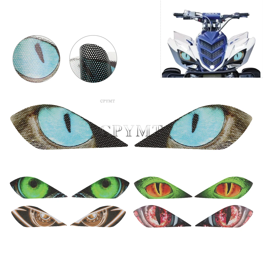 Fit For Raptor 700 2006-2025 Wolverine 450 350 YFZ450 YFZ450R YFZ450X Motorcycle Eyes Headlight Sticker Protection Decal