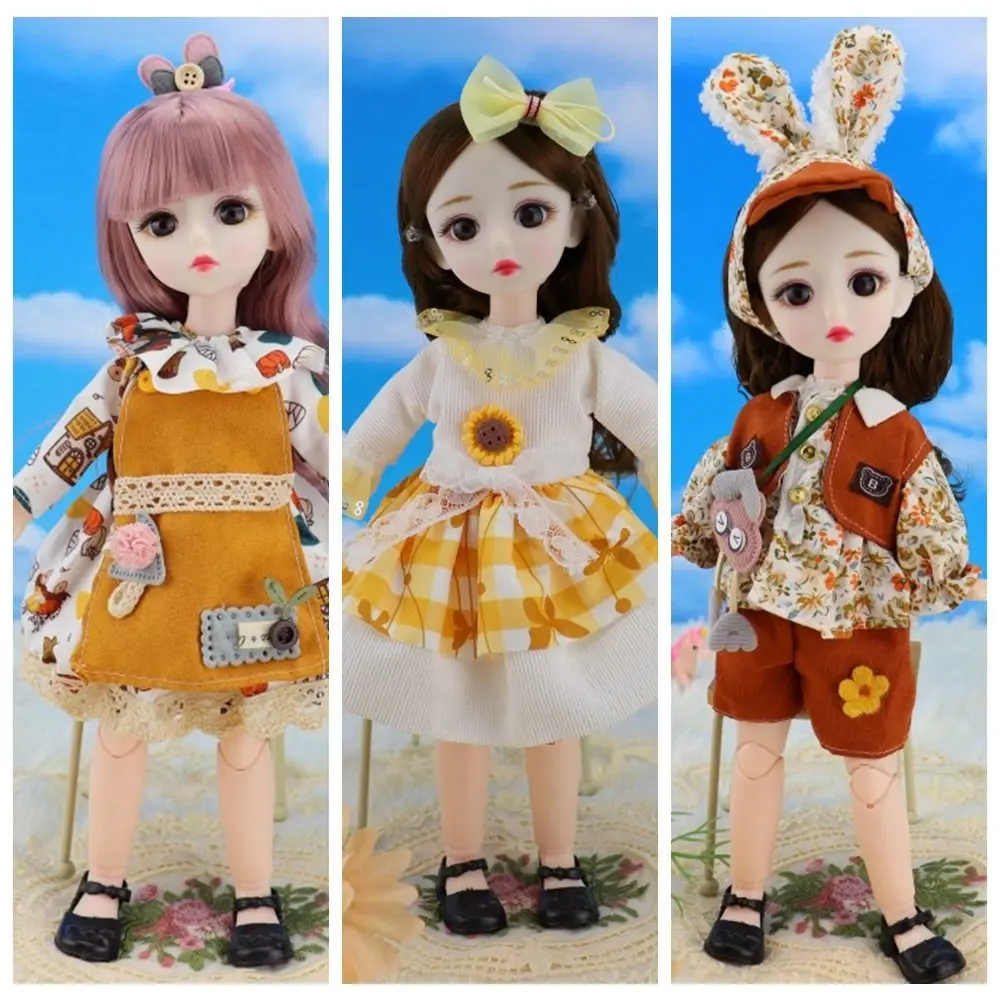 1/6 SD 30 cm Bjd Pop met Kleding Lang Haar met Pruik Make Up Prinses Dress Up BJD Poppen Ball Jointed aantrekkelijke Ogen