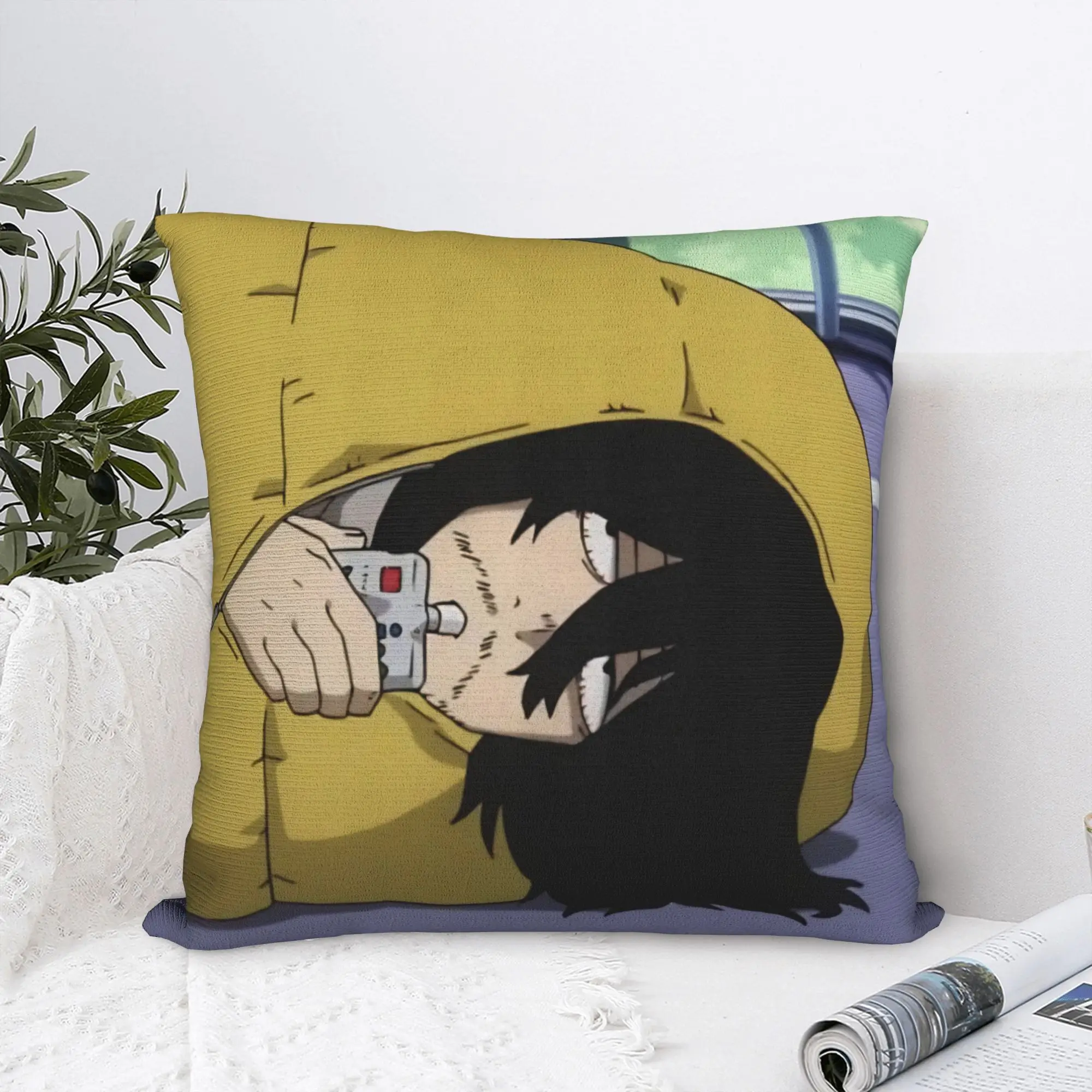 Aizawa Shota  Square Pillow Case Sleepy Hero Anime Cushion Covers Creative Polyester Decor Pillowcover for Car 40x40cm
