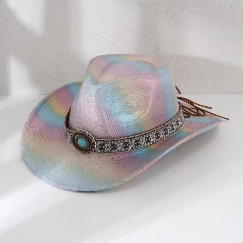 Men's and women's top hats with patterns for daily fashion at parties gatherings