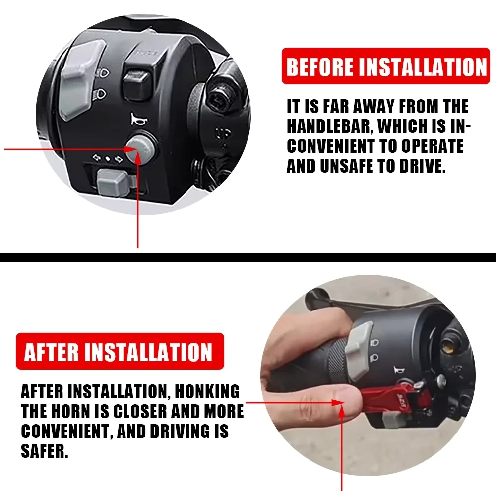 For CFMOTO CF MOTO 650MT MT650 650 MT MT 650 Motorcycle Accessories Horn Button Switch Shell Extension Button Bracket Extender