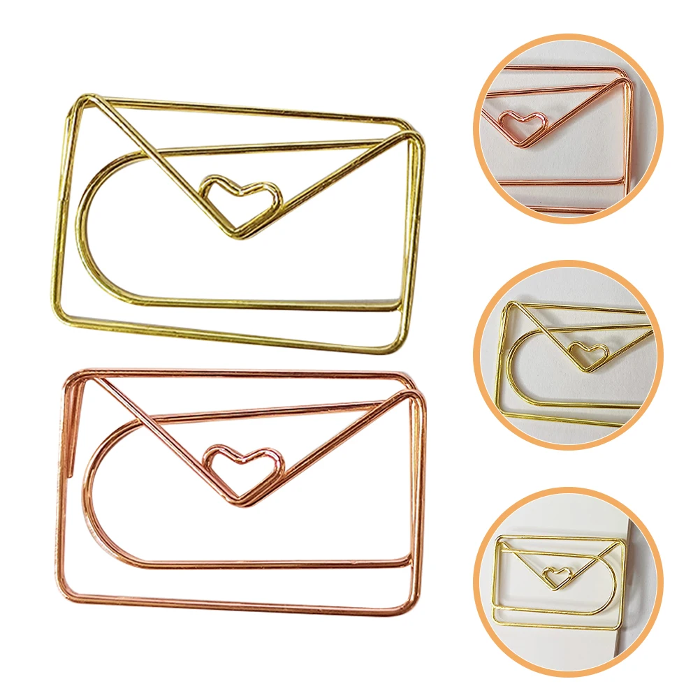

20pcs Envelope Paper Clips Cute Cartoon Metal Assorted Sizes Mini Brads Office School Documents ganization Cool Colorful Fun