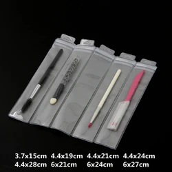 50Pcs PVC Makeup Brush Knife Fork Watch Packaging Storage Ziplock Plastic Bags Supplies Reclosable Jewelry Retail Decoration