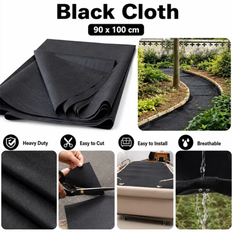 1/3/5m Thick Black Bottom Cloth Dust Cover Fabric for Sofa Chair Mattress Repair Replacement Multipurpose Easy to Install