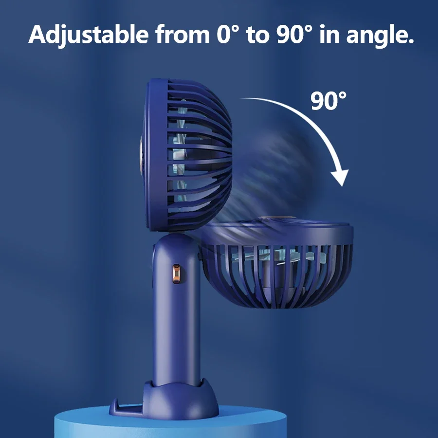 مروحة محمولة، بطارية 2000 مللي أمبير في الساعة قابلة لإعادة الشحن، 5 سرعات، شاشة LED للرياح، مروحة سفر صغيرة شخصية مع هدية أساسية
