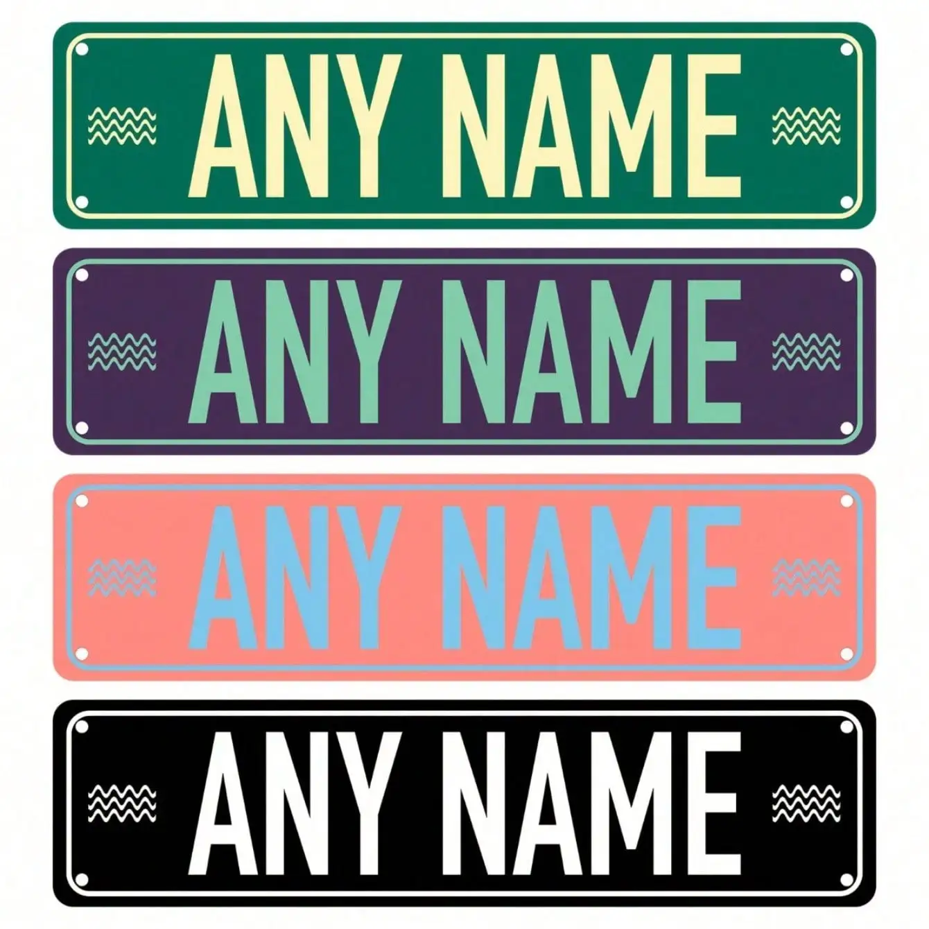 

Personalized Metal Street Sign Custom Name 8 Colors Fade Resistant Outdoor Plaque Housewarming Gift for Men Women 16x4
