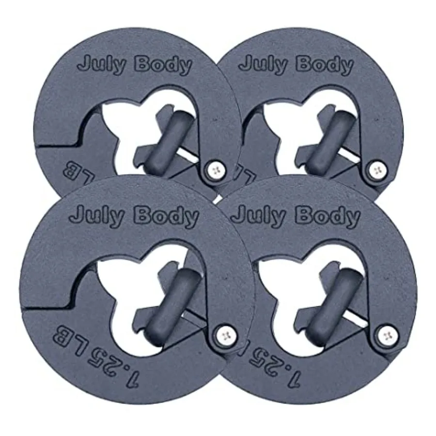 

1.25 Pound Weight Clips Adds 2.5 Total Pounds - For Dumbbells Kettlebells and Barbells - 1.25 Weight - Dumbbell Add Weight - Du