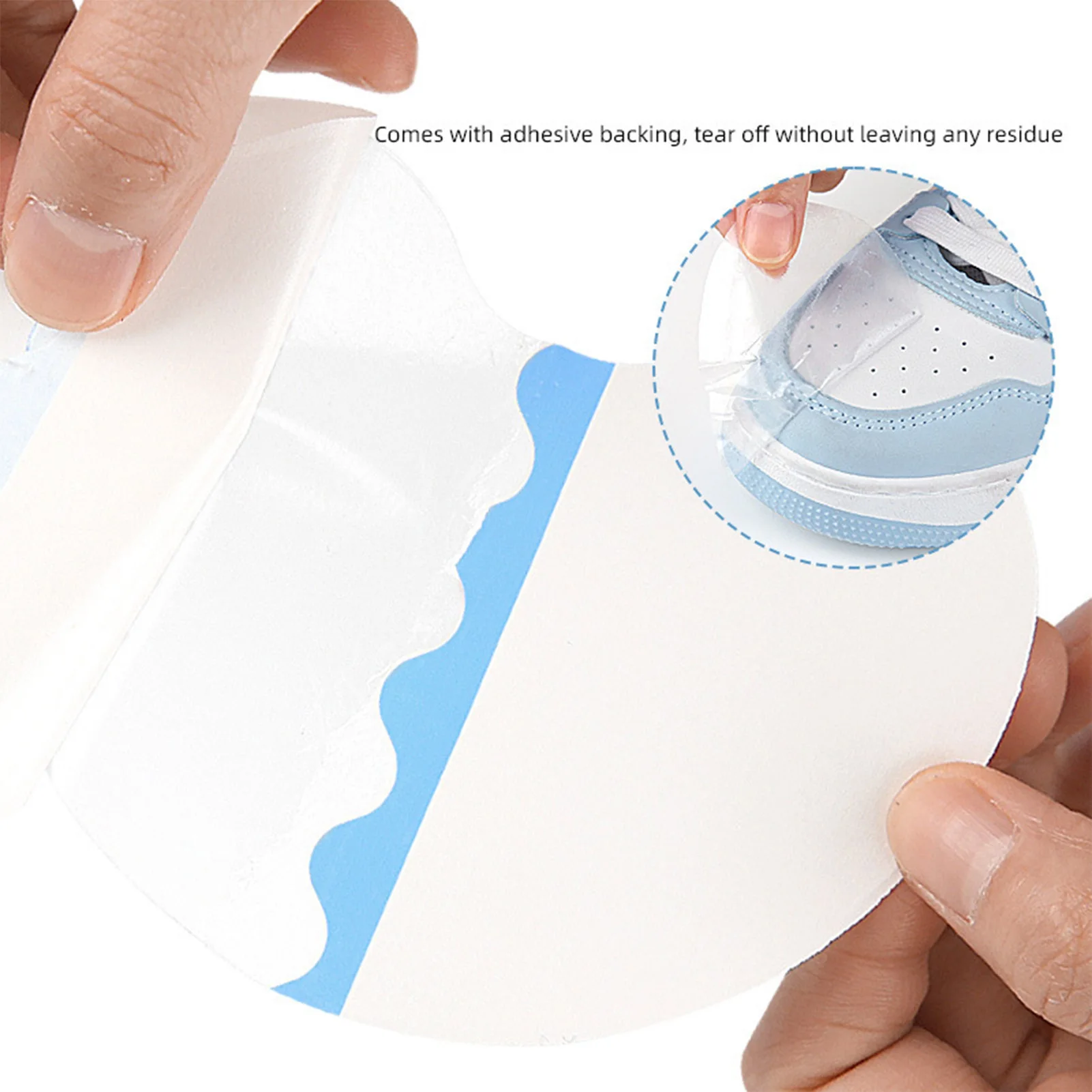 30Pcs/set Waterproof Shoe Toe Patches Rain Protections for Women Men TPU Self-Adhesive Guards Anti-Stain Heart Shape Durable