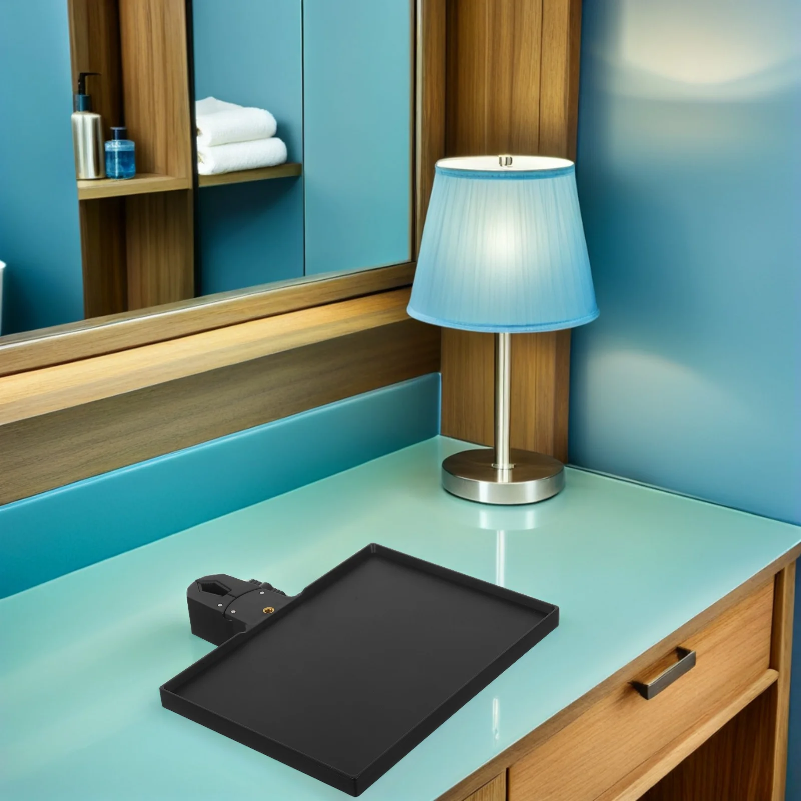 

Adjustable Clamp-on Beauty Organizer Tall Standing Lamp Tray Portable Nail Table Station Lash Tech Makeup Holder