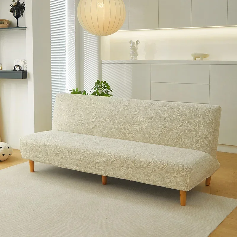 Japanese Solid Jacquard Velvet Sofa Bed Cover All Inclusive Sofa Dust Cover for Living Room Pet Friendly Stretch Couch Slipcover