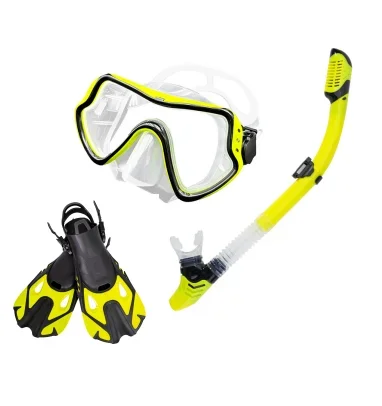 Fast Delivery in Stock Factory Direct Sell High Quality 3 Set Diving Equipment Adjustable Diving Mask Fins Snorkel Set