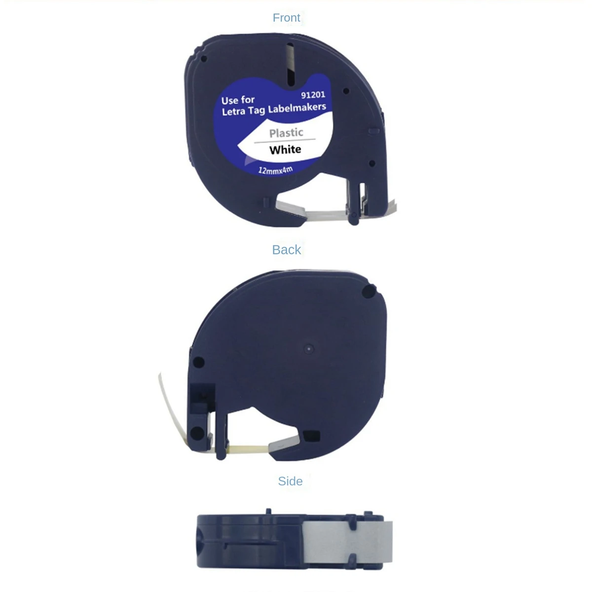 إعادة ملء صانع الملصقات لـ Dymo Letratag ، شريط بلاستيكي أبيض ، Letra Tag Plus LT ، 12 مليون × 4 م ، 10