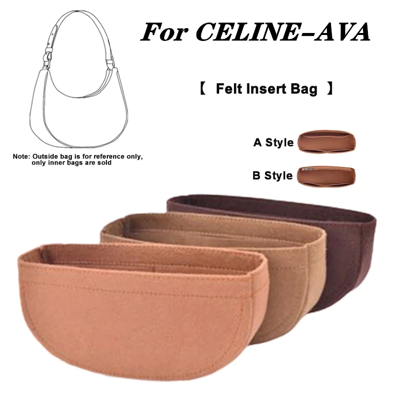 Felt Bag Organizer Upgrade Accessory For CELINE-AVA  Handbag Improve Space Fixed Shape Inner Liner Pocket Modification Part