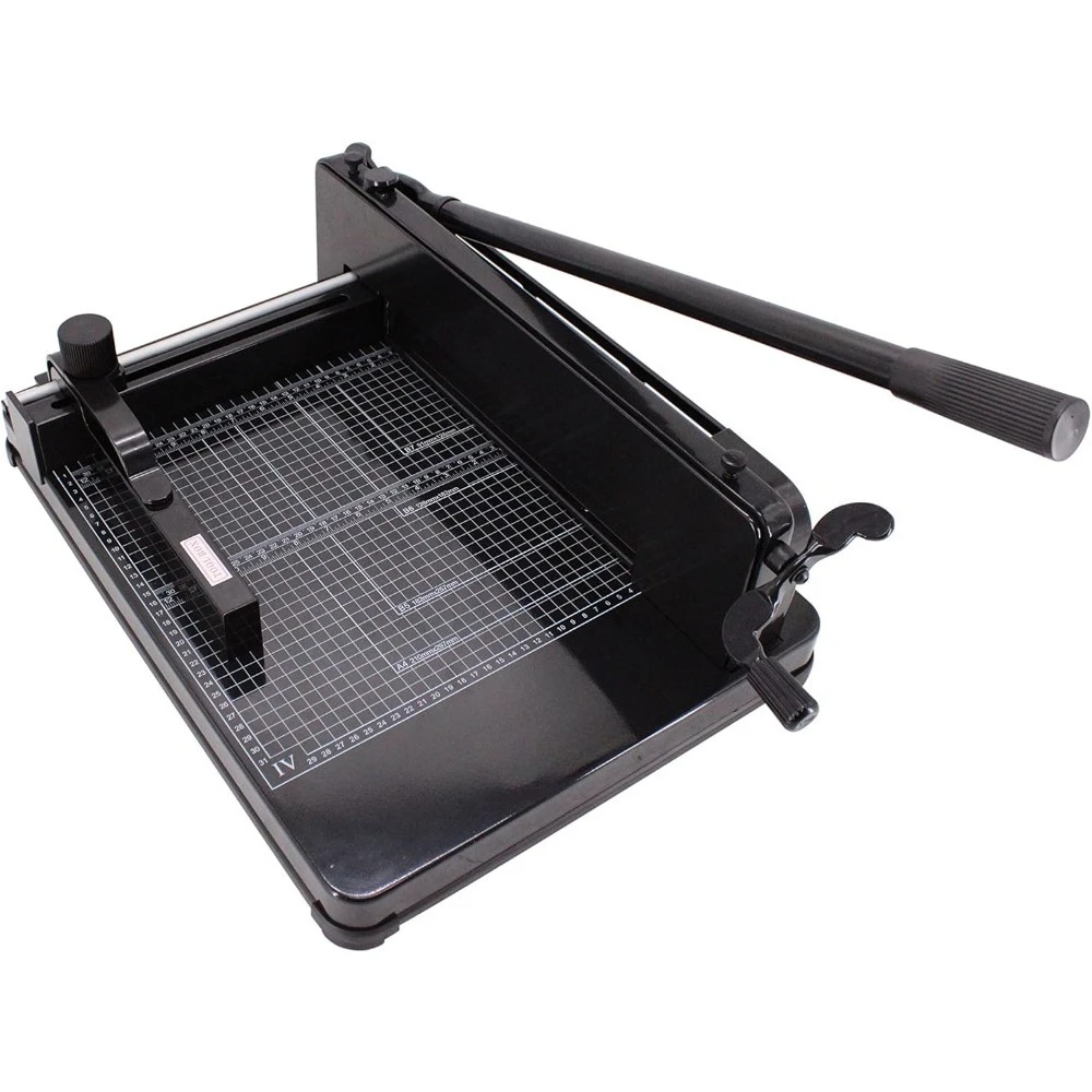 Best - Black Heavy Duty Guillotine Paper Cutter - 400 Sheets Capacity, A4 12