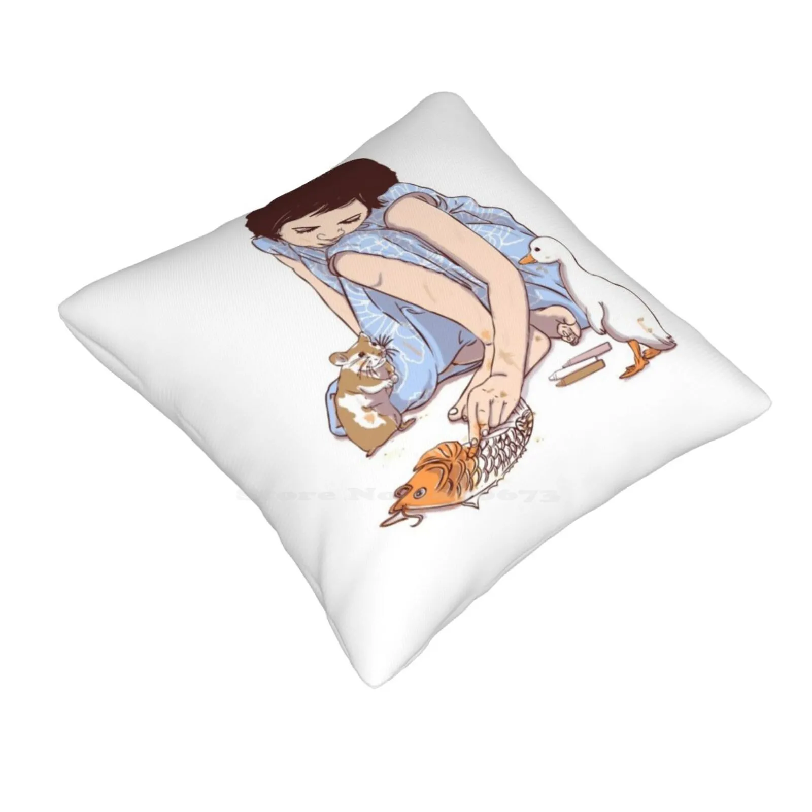 Create Life Fashion Sofa Throw Pillow Cover Pillowcase Hamster Duck Koi Carp Crayon Xiaobaosg Magic Life