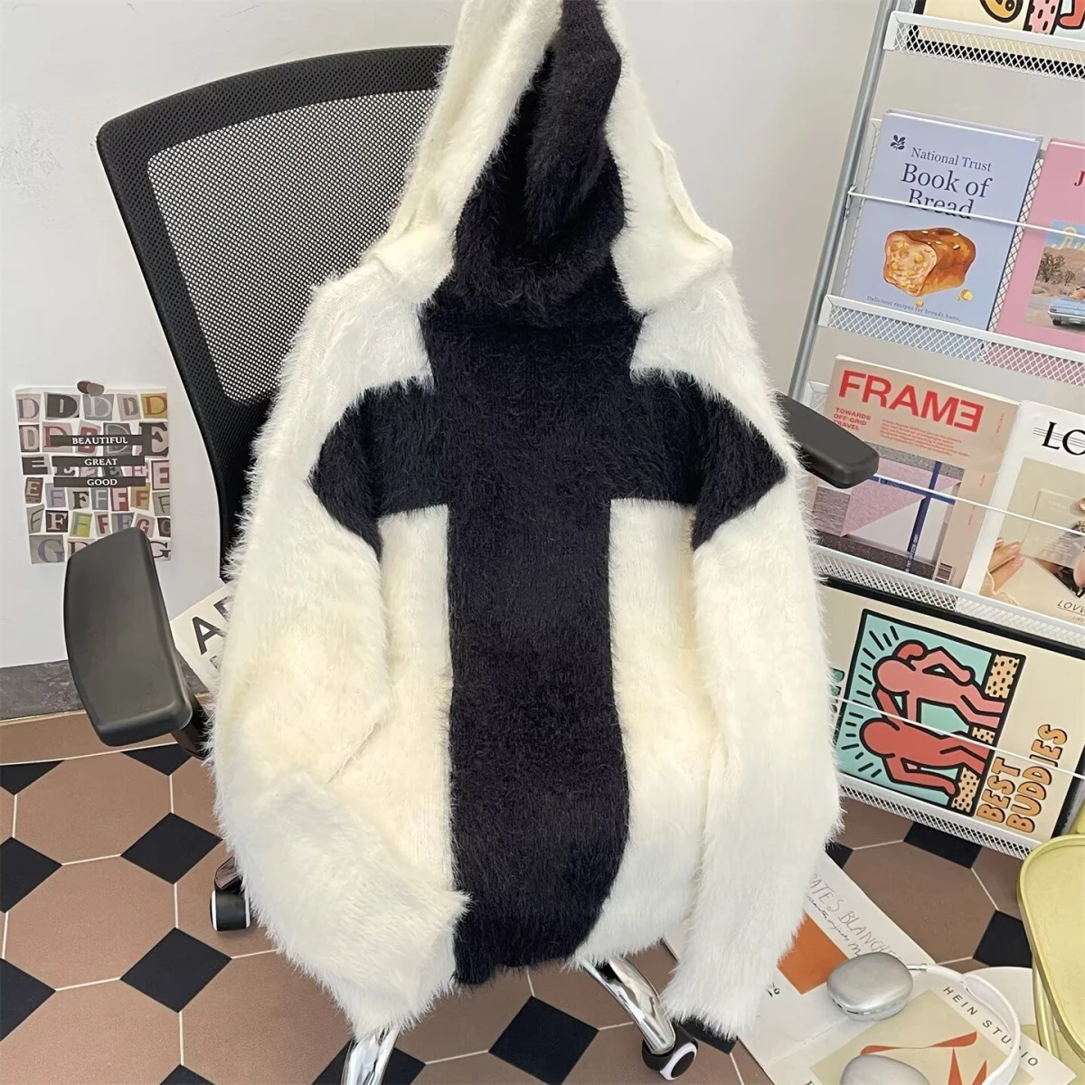 

Осень-зима, вязаный свитер с v-образным вырезом, кардиган, мужская цветная повседневная верхняя одежда, свободная посадка, длинный свеч, дышащий полиэстер