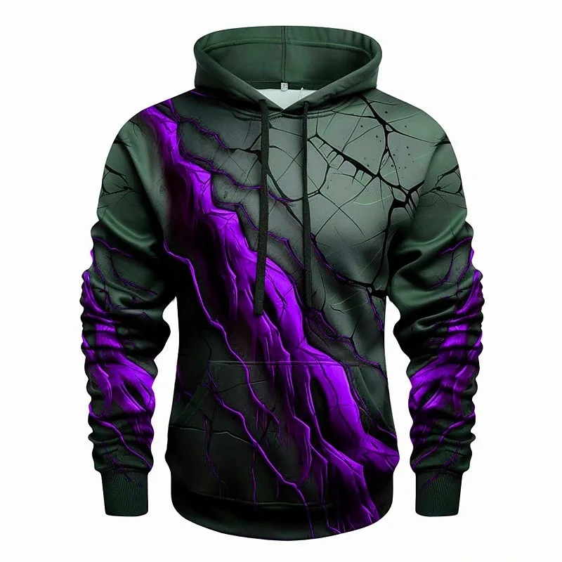 Men's Graphic Color Block Gothic Horror Crack Hoodie Hoodies Sweatshirt Fashion Daily Long Sleeve Vacation Sports Holiday Hooded