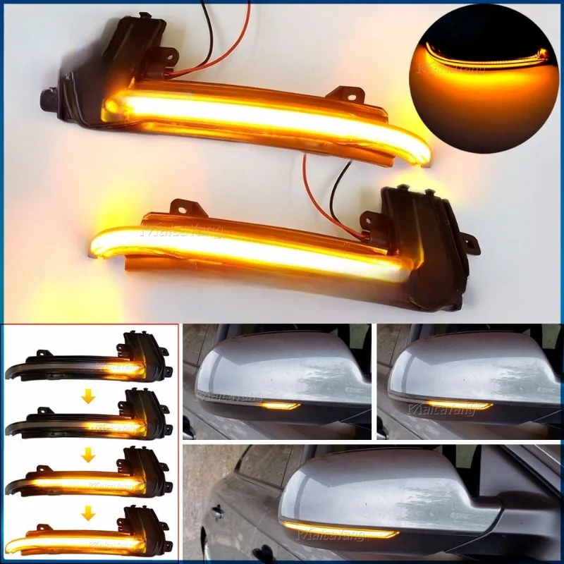 

Для Audi A3 8P A4 B8 A5 подтяжка лица ANGRONG динамический светодиодный индикатор зеркала на крыле указатель поворота Янтарный