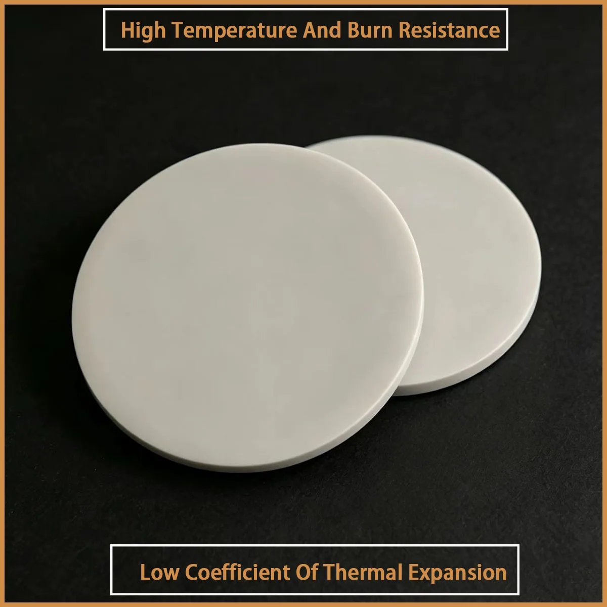 

Aluminum nitride ceramic circular plate with a diameter of 6-100mm is used for semiconductor heat dissipation,power devices, etc
