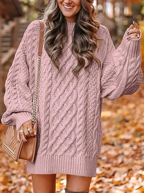 Loose Fit Pullover Coat with European and American Style Heat Set Finish Long Sleeve Women Sweater Regular Length Streetwear