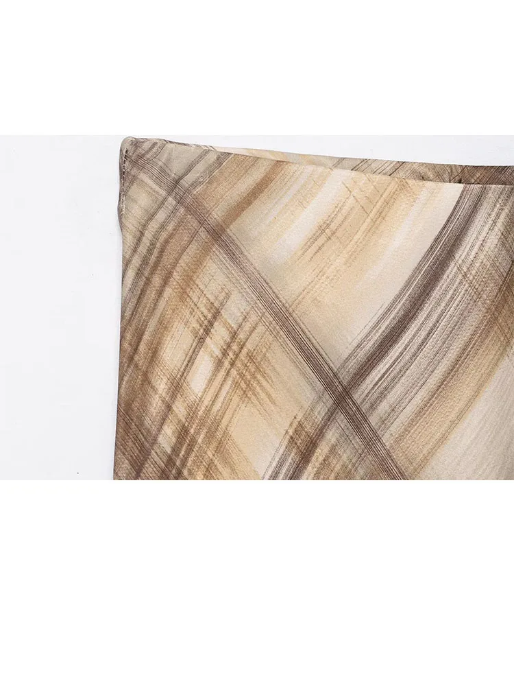 HH nouvelle femme été mode losange motif à carreaux Texture de soie plage fête jupe longue femme Style de rue décontracté jupe élégante