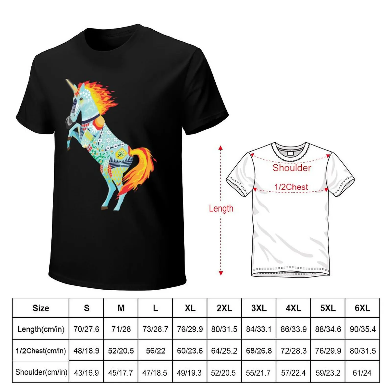 Unicorn Alebrije T-Shirt cotton t shirts man 100% T-Shirt