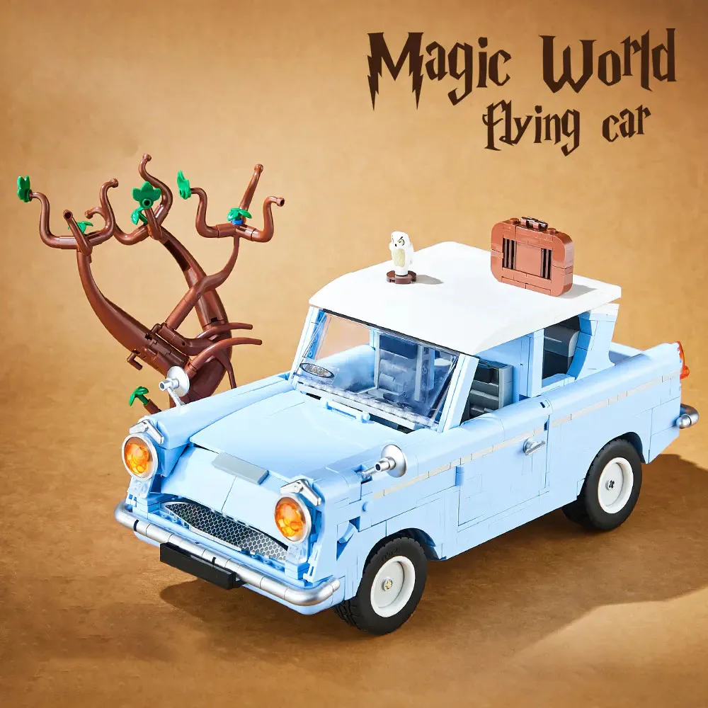 

Creator Expe Flying Car Building Blocks MOC Magic World Figure Assembly 3D Model Bricks Toy For Kid Gift 1390pcs 75968