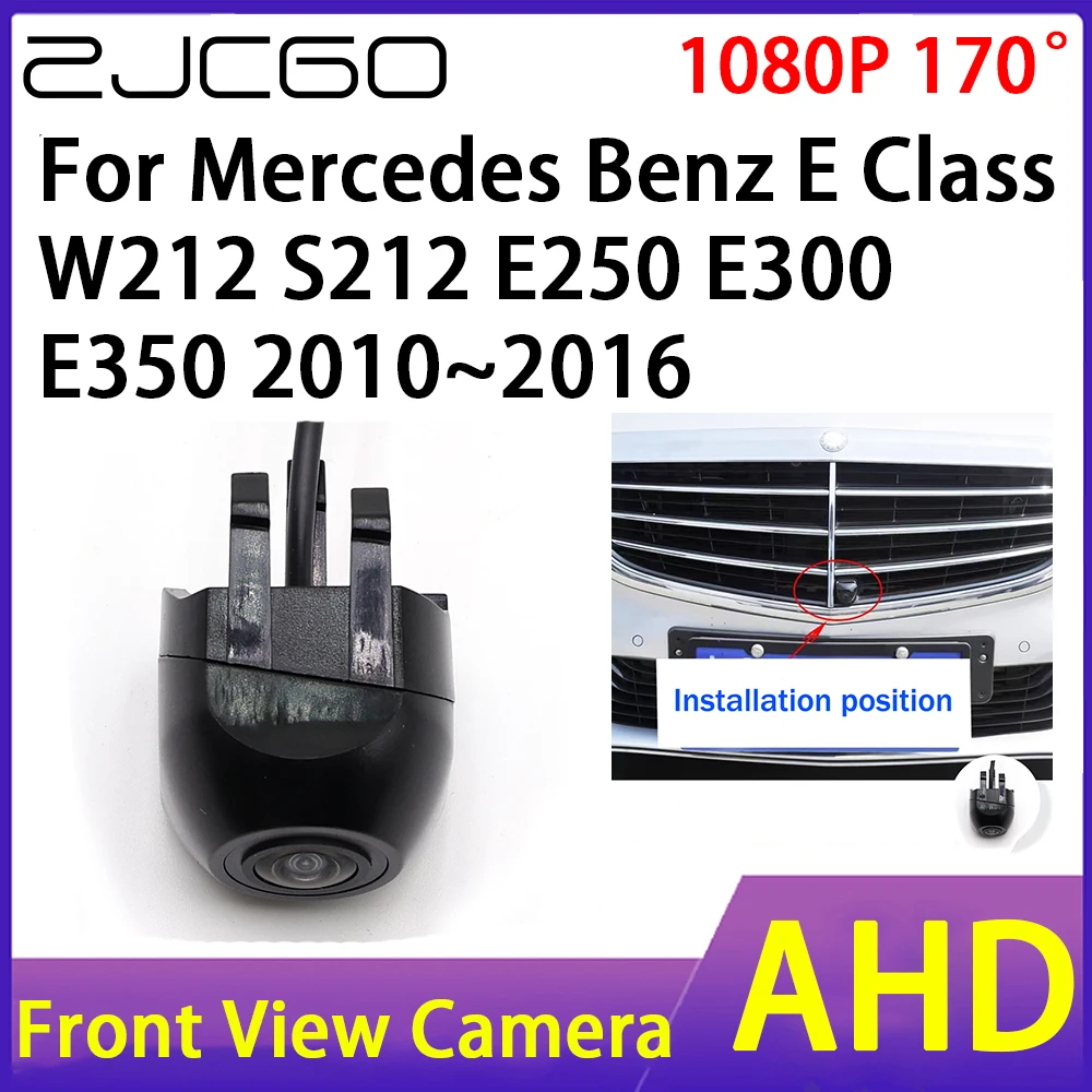 ZJCGO Car Front View Camera AHD 1080P Waterproof Night Vision CCD for Mercedes Benz E Class W212 S212 E250 E300 E350 2010~2016