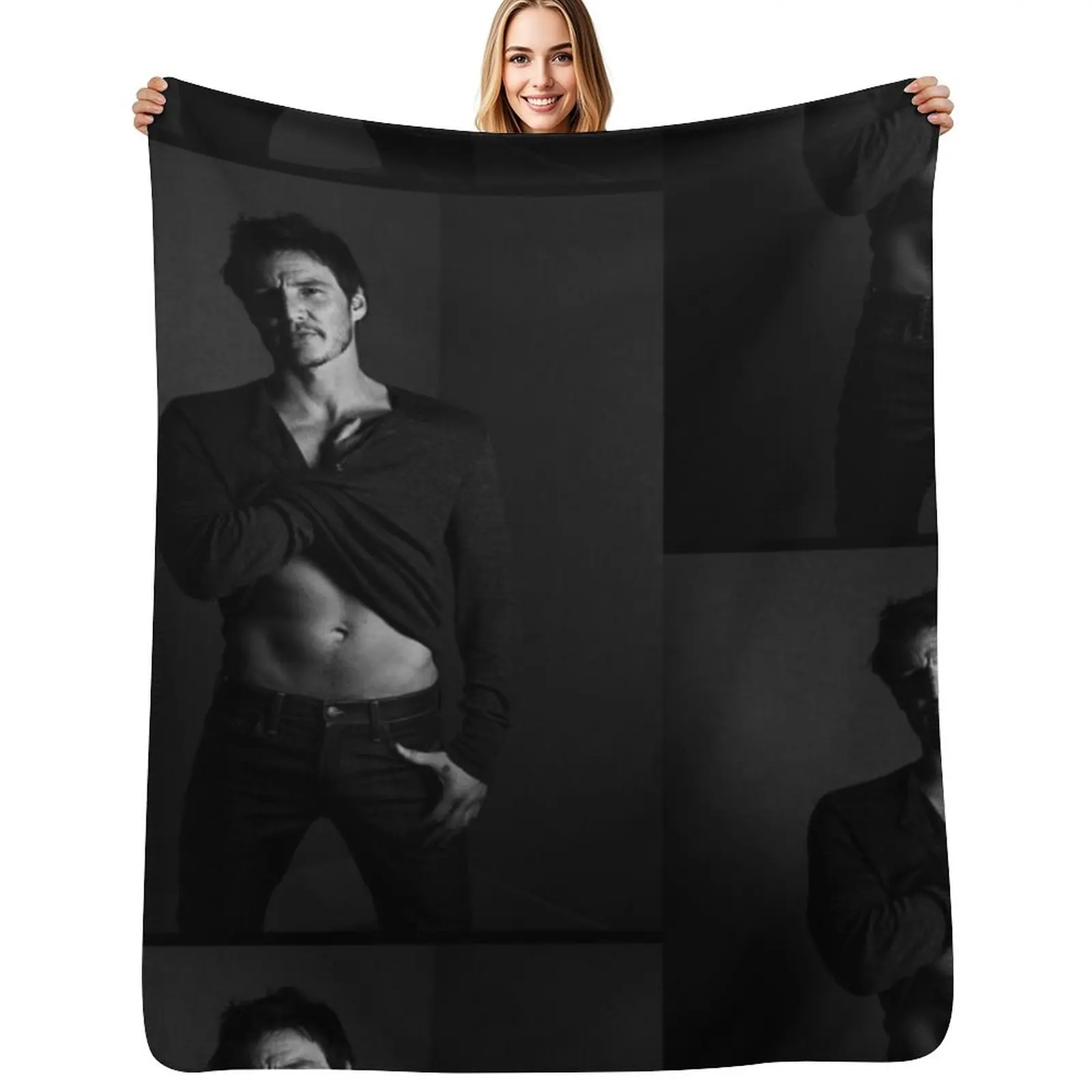 Pedro Pascal - BW I Throw Blanket Fade Resistant Durable Throw Blanket