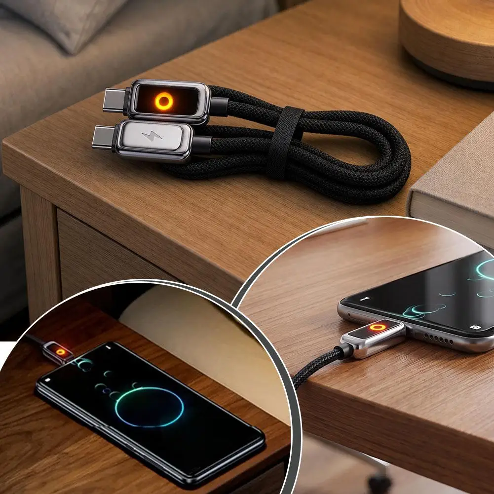 PD 100W Fast Charge Self  Automatic Power Off  USB C Cable 1 2M Automatic Usb A Or Type C To C Cable For iPhone 17 16 Pro Max