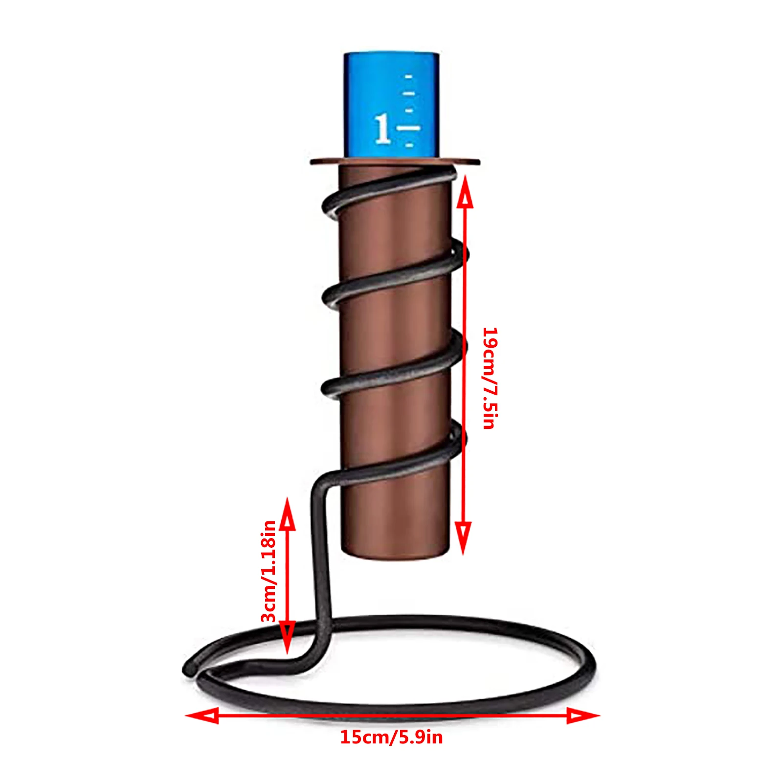 Unique Copper Rain Gauge High Accuracy Garden Floating Rain Measure Gauge for Outdoor Garden Lawn Backyard Patio Pathway