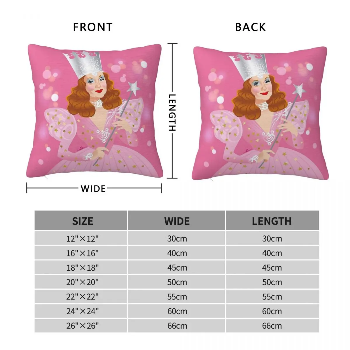 Good Witch Of The North Pillowcase Polyester Linen Velvet Printed Zip Decor Car Cushion Cover 18