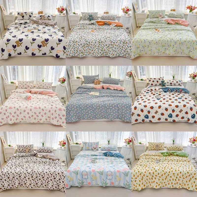 2025 Double Layered Yarn Spring Summer Quilt Grade A Maternal and Child Thin Comforter Soya Fibre Filling Soft Breathable Duvet